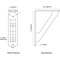 Ekena Millwork Traditional Wrought Iron Bracket, (Triple center brace), Antiqued Warm Silver 2"W x 5 1/2"D x 8"H BKTM02X05X08TTRAWS - alternate 7